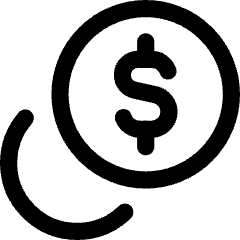 Dollar Coin 1 Icon from Core Line Set