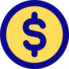 Dollar Coin Icon from Core Pop Set
