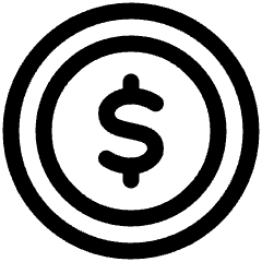 Dollar Coin Icon from Plump Line Set