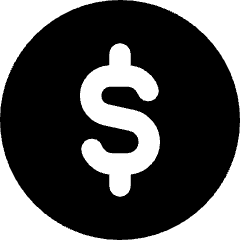Dollar Coin Icon from Core Solid Set