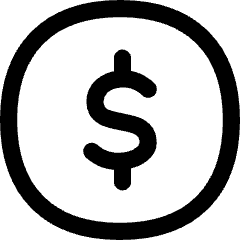 Dollar Coin Icon from Flex Line Set