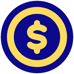Dollar Coin Icon from Plump Pop Set