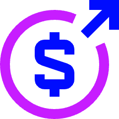 Expense Money Icon from Sharp Neon Set