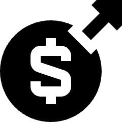 Expense Money Icon from Sharp Solid Set