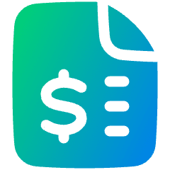 File Dollar Icon from Plump Gradient Set