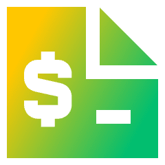 File Dollar Icon from Sharp Gradient Set