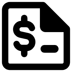File Dollar Icon from Core Remix Set