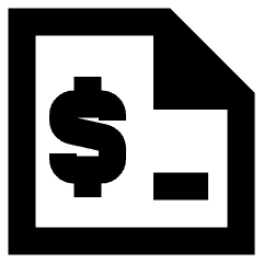 File Dollar Icon from Sharp Remix Set