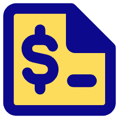File Dollar Icon from Core Pop Set
