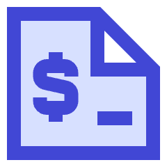 File Dollar Icon from Sharp Duo Set