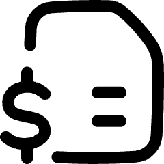 File Dollar Icon from Flex Line Set