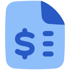 File Dollar Icon from Plump Flat Set