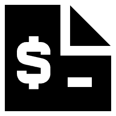 File Dollar Icon from Sharp Solid Set