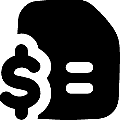 File Dollar Icon from Flex Solid Set