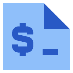 File Dollar Icon from Sharp Flat Set