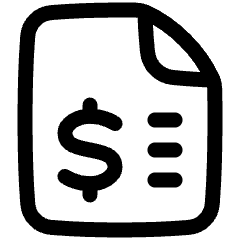 File Dollar Icon from Plump Line Set