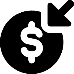 Income Money Icon from Core Solid Set