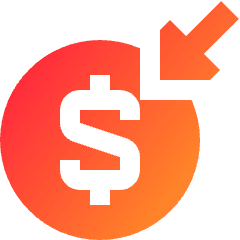 Income Money Icon from Sharp Gradient Set
