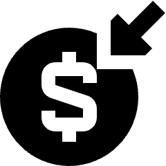 Income Money Icon from Sharp Solid Set