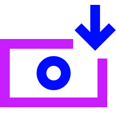 Money Incoming Profit Icon from Sharp Neon Set