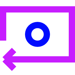 Money Refund Cashback Icon from Sharp Neon Set