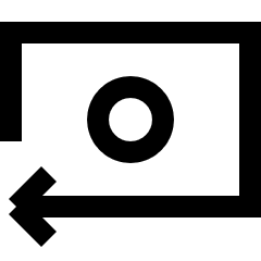 Money Refund Cashback Icon from Sharp Line Set