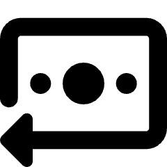 Money Refund Cashback Icon from Core Solid Set