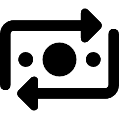 Money Transfer Icon from Core Remix Set