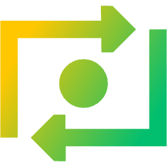 Money Transfer Icon from Sharp Gradient Set