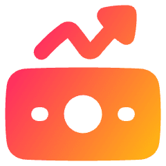 Money Trend Icon from Plump Gradient Set