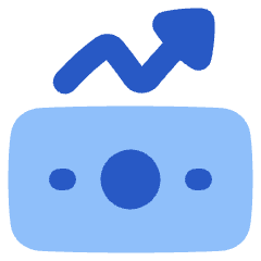 Money Trend Icon from Plump Flat Set