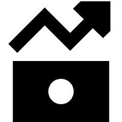 Money Trend Icon from Sharp Solid Set