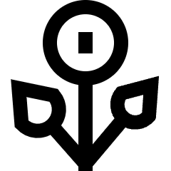 Saving Money Flower Icon from Sharp Line Set