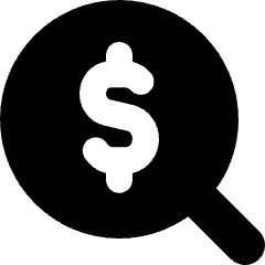 Search Dollar Icon from Micro Solid Set
