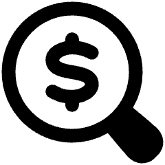 Search Dollar Icon from Plump Remix Set