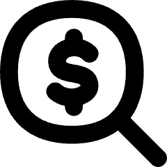 Search Dollar Icon from Flex Solid Set