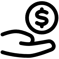 Share Coin Dollar Icon from Plump Line Set