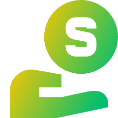 Share Coin Dollar Icon from Sharp Gradient Set