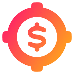 Target Dollar Icon from Plump Gradient Set