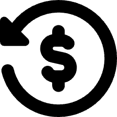 Transaction Refund Cashback Icon from Core Solid Set