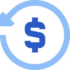 Transaction Refund Cashback Icon from Sharp Flat Set