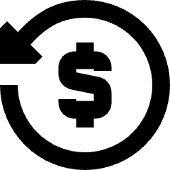 Transaction Refund Cashback Icon from Sharp Remix Set