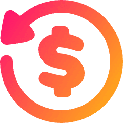 Transaction Refund Cashback Icon from Plump Gradient Set