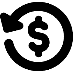 Transaction Refund Cashback Icon from Micro Solid Set