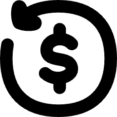 Transaction Refund Cashback Icon from Flex Solid Set