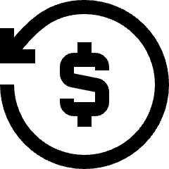 Transaction Refund Cashback Icon from Sharp Line Set