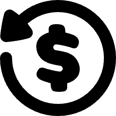 Transaction Refund Cashback Icon from Plump Solid Set