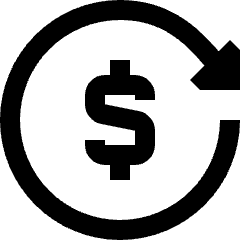 Transaction Repeat Recurring Icon from Sharp Solid Set