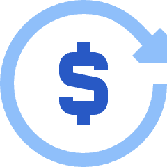 Transaction Repeat Recurring Icon from Sharp Flat Set