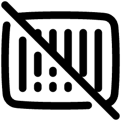 Bar Code Disable Icon from Plump Line Set